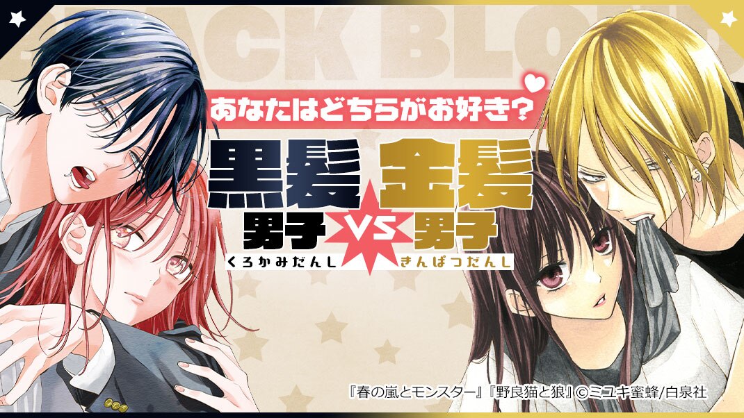 黒髪男子 VS 金髪男子